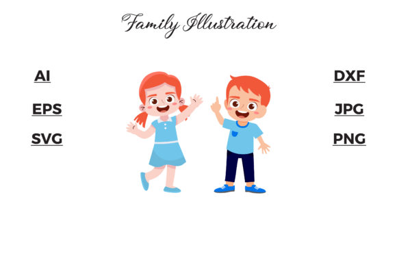 Download Family Two Children Illustration Arts - Premium Resources