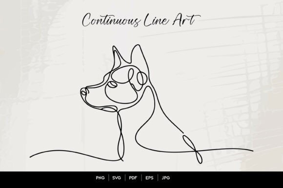 Download Continuous Dog Line Art SVG Design File - Dog Collection