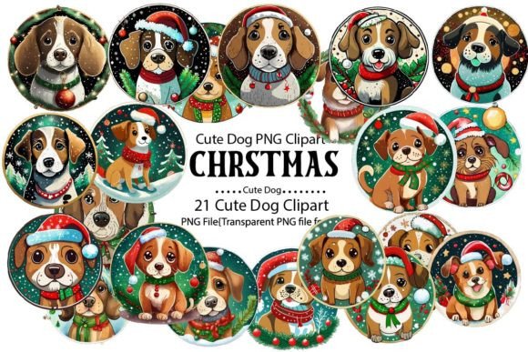 Download Cute Dog Christmas PNG Bundle - Dog Collection
